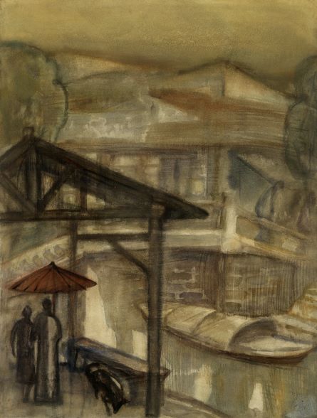 中国美术馆藏品《秋雨系列-1》66×51，2007年，庄弘醒